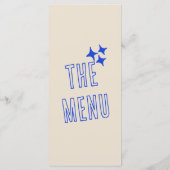 Hand geschreven Blauw Retro Vet Modern Leuk Bruilo Menu (Achterkant)