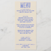 Hand geschreven Blauw Retro Vet Modern Leuk Bruilo Menu (Voorkant)