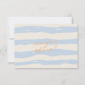 Hand geschreven getekend geschilderd grillige funk RSVP kaartje (Achterkant)