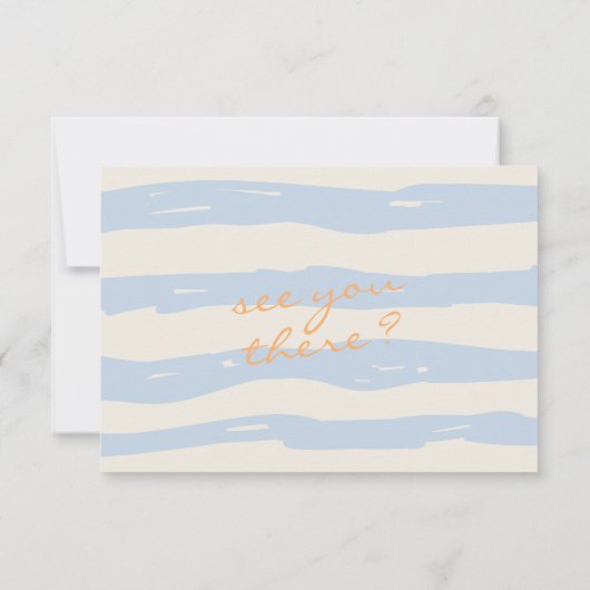 Hand geschreven getekend geschilderd grillige funk RSVP kaartje (Achterkant)