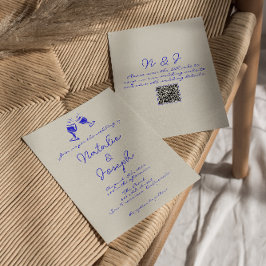 Hand geschreven getekend Leuke unieke QR-code brui Kaart