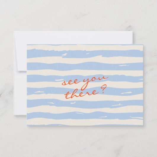 Hand geschreven getekende geschilderde grillige le RSVP kaartje (Achterkant)