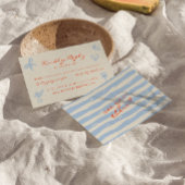 Hand geschreven getekende geschilderde grillige le RSVP kaartje