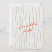 Hand geschreven getekende geschilderde retro grill save the date (Voorkant)