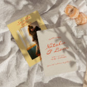 Hand geschreven getekende kleurrijke retro foto br save the date