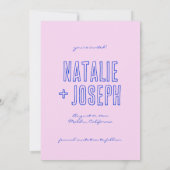 Hand geschreven getekende kleurrijke retro unieke save the date (Achterkant)