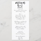 Hand geschreven getekende krabbel eigenzinnige uni menu (Voorkant)