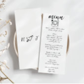 Hand geschreven getekende krabbel eigenzinnige uni menu