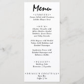 Hand geschreven getrokken retro eigenzinnige uniek menu (Voorkant)