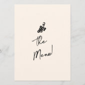 Hand geschreven getrokken retro eigenzinnige uniek menu (Achterkant)