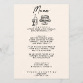 Hand geschreven getrokken retro eigenzinnige uniek menu (Voorkant)