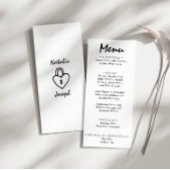 Hand geschreven getrokken retro eigenzinnige uniek menu