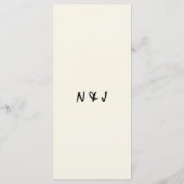 Hand geschreven getrokken retro eigenzinnige uniek menu (Achterkant)