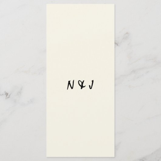 Hand geschreven getrokken retro eigenzinnige uniek menu (Achterkant)