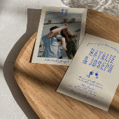 Hand geschreven getrokken retro  foto bruiloft kaart