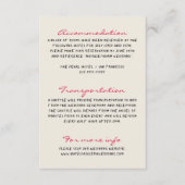 Hand geschreven getrokken retro grillige bruiloft informatiekaartje (Voorkant)