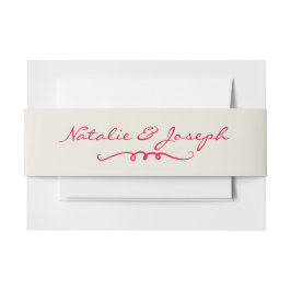 Hand geschreven getrokken retro grillige leuke bru uitnodigingen wikkel