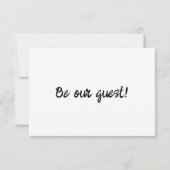 Hand geschreven getrokken Retro Lijst Modern Bruil RSVP Kaartje (Achterkant)