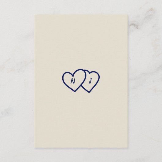 Hand geschreven getrokken retro unieke bruiloft de informatiekaartje (Achterkant)