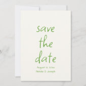 Hand geschreven getrokken Retro Unieke Leuk Modern Save The Date (Voorkant)
