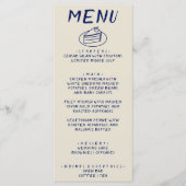 Hand geschreven getrokken retro vet moderne boho b menu (Voorkant)