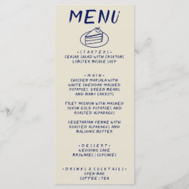 Hand geschreven getrokken retro vet moderne boho b menu