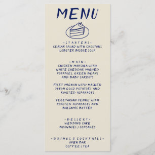 Hand geschreven getrokken retro vet moderne boho b menu