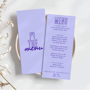 Hand geschreven getrokken retro vet moderne bruilo menu