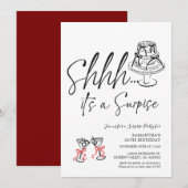 Hand geschreven Het is een verrassingstaart verjaa Kaart (Voorkant / Achterkant)