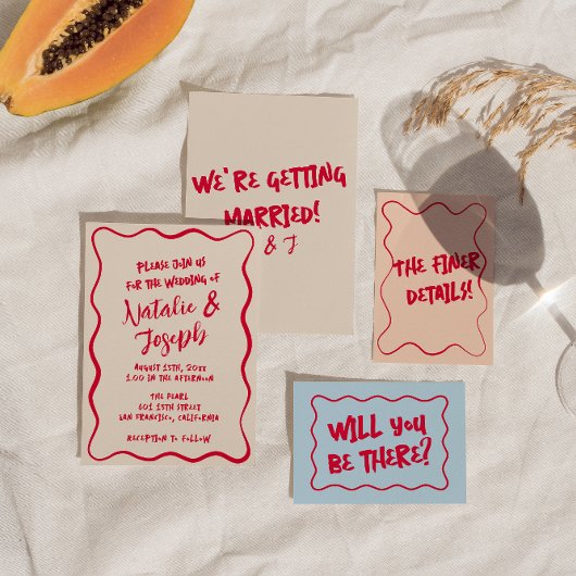 Hand-geschreven Kleurrijke grillige Retro Bold Bru Kaart