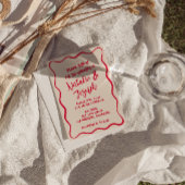 Hand-geschreven Kleurrijke grillige Retro Bold Bru Kaart