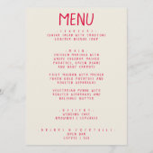 Hand-geschreven kleurrijke heldere funky moderne b menu (Voorkant)