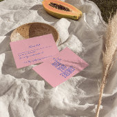 Hand geschreven kleurrijke retro funky bruiloft de RSVP kaartje