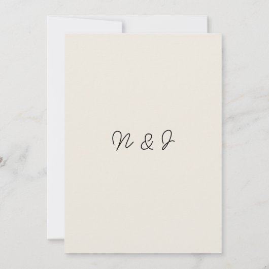 Hand-geschreven Kleurrijke Retro Leuk Unieke Bruil Kaart (Achterkant)