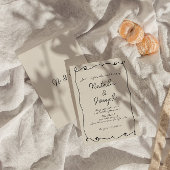 Hand-geschreven Kleurrijke Retro Leuk Unieke Bruil Kaart