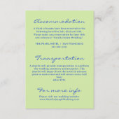 Hand geschreven kleurrijke retro moderne bruiloft  informatiekaartje (Voorkant)