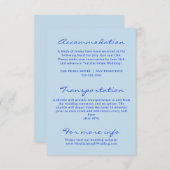 Hand geschreven kleurrijke retro moderne bruiloft informatiekaartje (Voorkant / Achterkant)