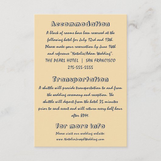 Hand-geschreven kleurrijke retro moderne bruiloft  informatiekaartje (Voorkant)