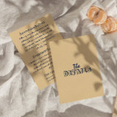 Hand-geschreven kleurrijke retro moderne bruiloft  informatiekaartje