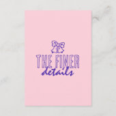 Hand geschreven kleurrijke retro moderne bruiloft informatiekaartje (Achterkant)