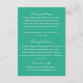 Hand-geschreven kleurrijke retro moderne bruiloft  informatiekaartje (Voorkant)