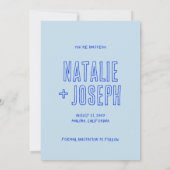 Hand geschreven kleurrijke retro unieke moderne br save the date (Achterkant)