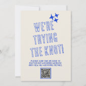 Hand-geschreven Kleurrijke Retro Unieke QR Code Br Kaart (Achterkant)