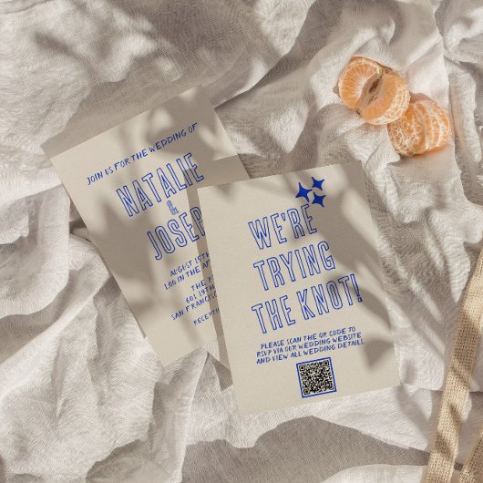 Hand-geschreven Kleurrijke Retro Unieke QR Code Br Kaart