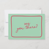 Hand-geschreven Kleurrijke Retro Unieke QR Code Br RSVP Kaartje (Achterkant)