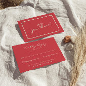 Hand-geschreven Kleurrijke Retro Vette Unieke Brui RSVP Kaartje