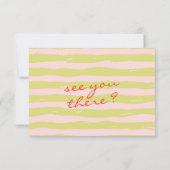 Hand geschreven krijtstrepen Whimsical QR Code Bru RSVP Kaartje (Achterkant)