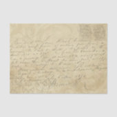  Hand Geschreven Letter Script Kaart Decoupage Tissuepapier (Voorkant)