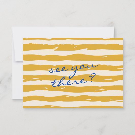 Hand geschreven pinstripes geschilderd QR code bru RSVP Kaartje (Achterkant)