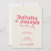 Hand-geschreven Retro Kleurrijke Moderne Vette Bru Kaart (Voorkant)